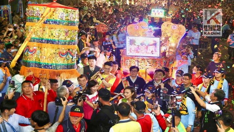 林園鳳芸宮海巡媽回鑾安座　陳其邁親臨扶轎