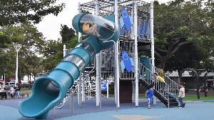 彌陀公園打造遊戲場　安全加趣味成為休憩熱點