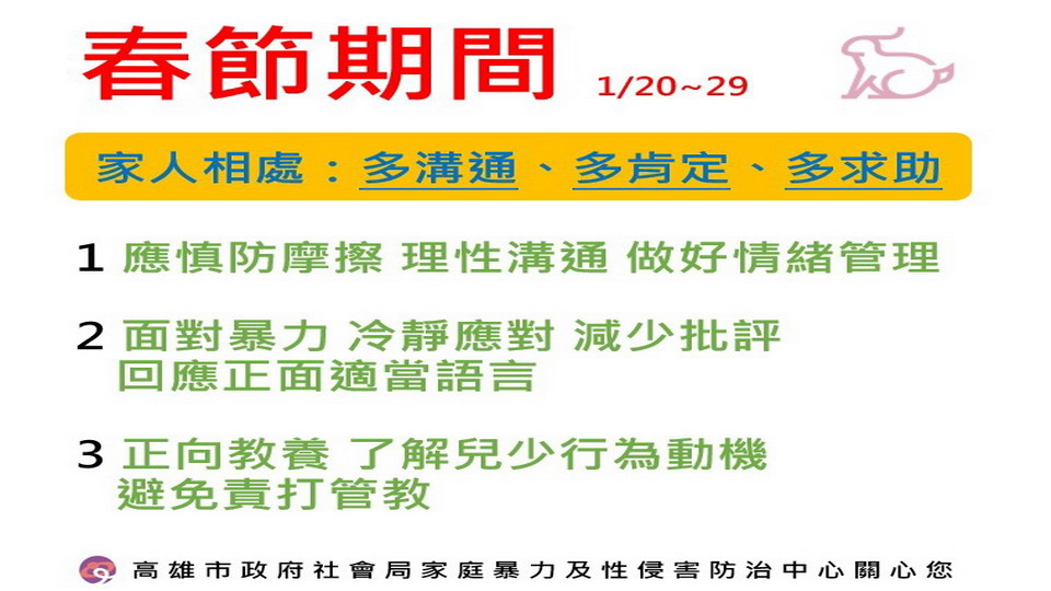 歡喜相聚10天長假　遇有衝突應冷靜處理！