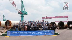 百分百國產！　台船製造離岸風電水下基礎完工