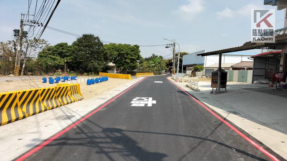 燕巢中路巷道路開闢完工　直線路型提升交通便捷安全
