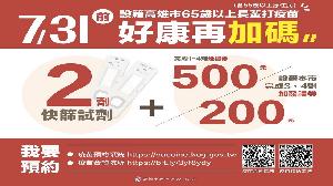 高市落實「防疫新生活」　7/31前打第3、4劑長輩加碼送禮券