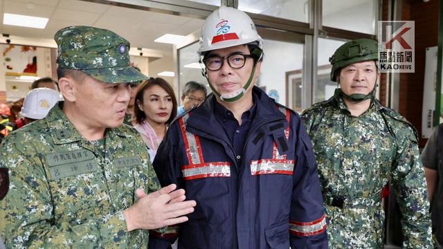 凱米颱風來襲　陳其邁挺進山區關心居民