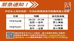 高市衛生局：中部麻疹確診案搭高鐵到左營　民眾請注意
