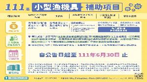 好消息！　111年小型漁機具補助　延至6月底 