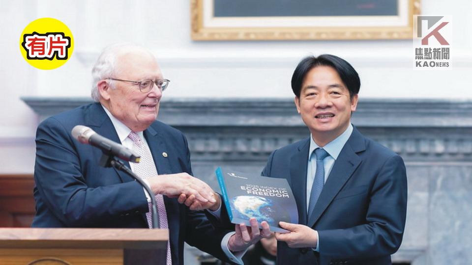 影／總統接見美國智庫「傳統基金會」創辦人佛訥