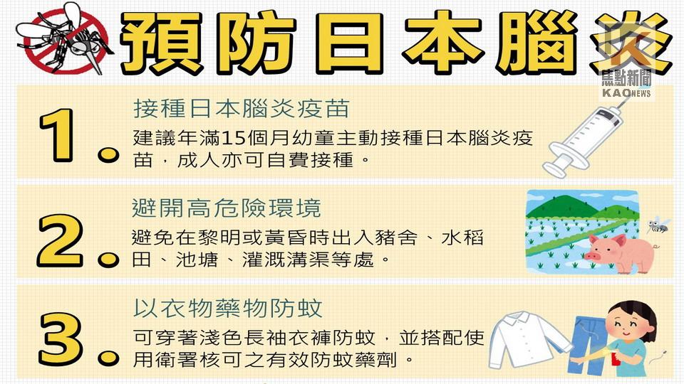 高市路竹出現首例本土日本腦炎病例　請留意防蚊措施