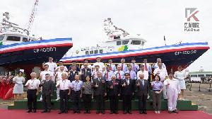 台船舉辦財政部關務署100噸級巡緝艇2艘命名暨下水典禮