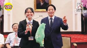 影／賴清德接見國際科展代表團　期許同學保持對科學研究的熱情