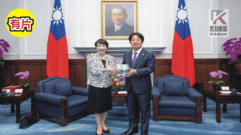 影／總統接見日本前經濟安全擔當大臣高市早苗眾議員乙行
